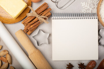 Christmas cookie cooking background