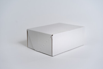 White mailer box 200x150x80 on the white background