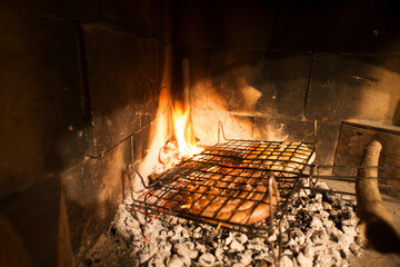 grilled meat on the grill