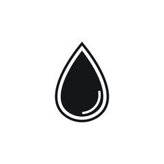 Icon vector graphic of water drop, good for template web app