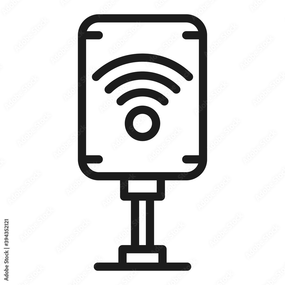 Poster wlan access icon. outline wlan access vector icon for web design isolated on white background
