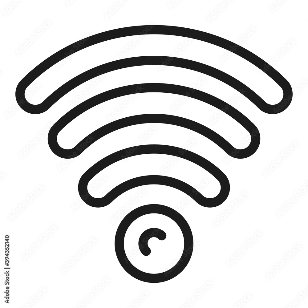Poster wifi hub icon. outline wifi hub vector icon for web design isolated on white background
