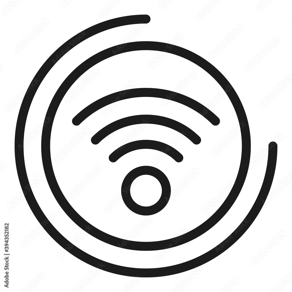 Poster wifi circle icon. outline wifi circle vector icon for web design isolated on white background