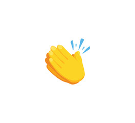 Clapping hands emoji gesture vector isolated icon illustration. Clapping hands gesture icon