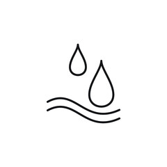 Icon vector graphic of water drop, good for template web app