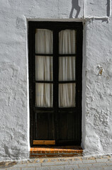 Typical window in Vejer de la Frontera, one of the spanish white towns in the province of Cadiz, Spain