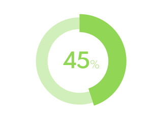 45% circle diagrams Infographics vector, 45 Percentage ready to use for web design