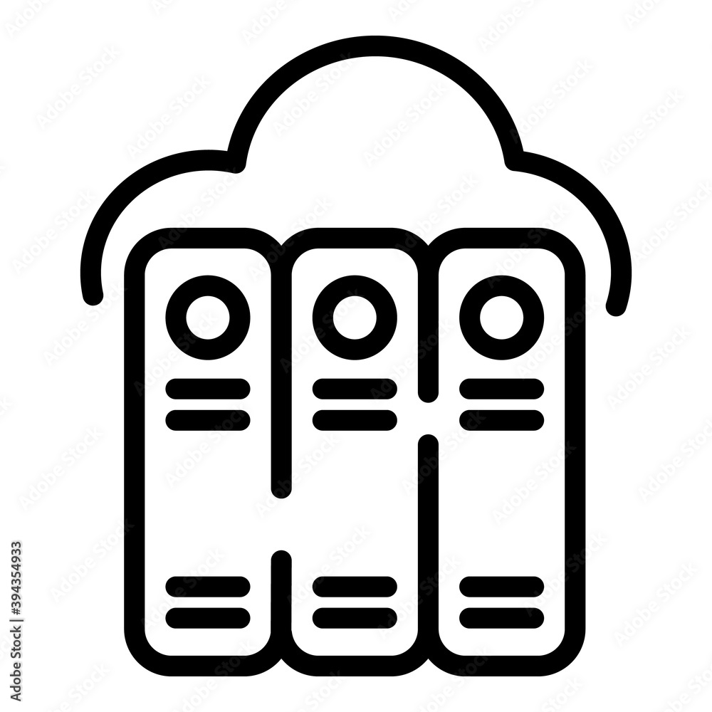 Poster cloud files icon. outline cloud files vector icon for web design isolated on white background