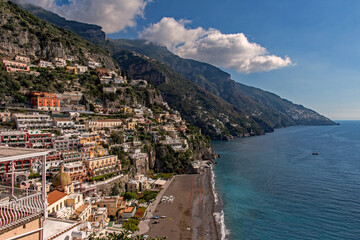 Die Amalfiküste in Positano in Kampanien, Italien 