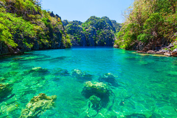 Fototapeta na wymiar Kayangan Lake in Coron island, Philippines