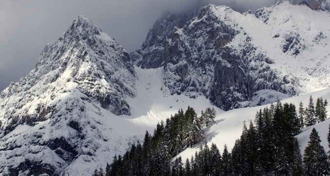Dachstein Glacier is a glacier[1] located above the town of Ramsau am Dachstein in Austria. Snow is at the top of the glacier throughout the year. This mountain is located south of Salzburg. 