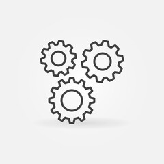 Settings vector concept icon or sign in outline style