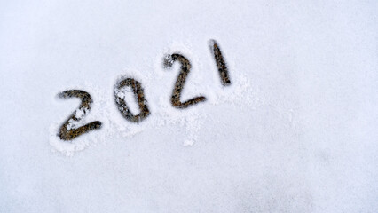 
Figures in the snow.
Christmas new year background