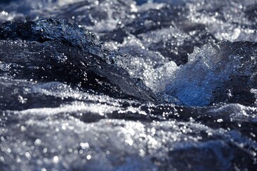 drops of water from a stormy river