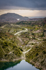 Mining area near St Dennis and st Austel china clay Cornwall England uk 