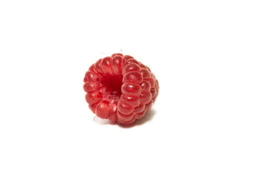 raspberry berries on a white background