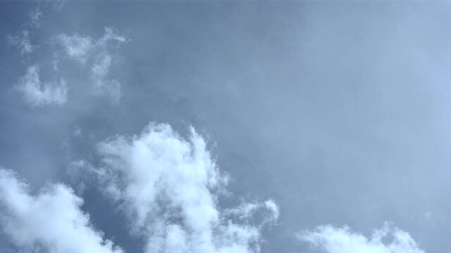 The blue sky with cloud movement 