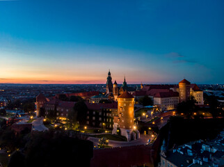 Cracow in the evening