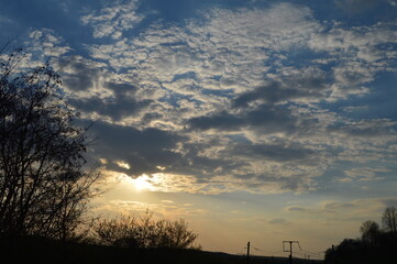 sunset in the clouds