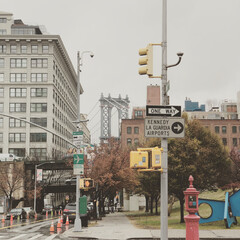 Street scene, Brooklyn, New York.