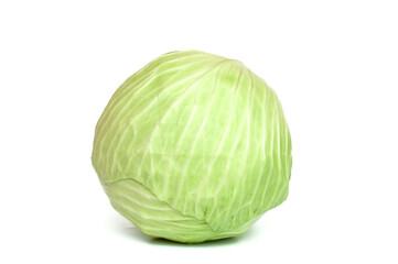  White cabbage on a white background