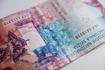 World money collection. Fragments of Swiss money