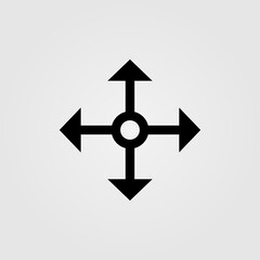 Navigational arrow icon. Road sign, traffic route symbol.