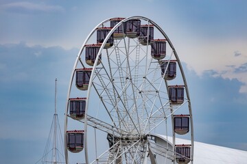 Ferris Wheel In Sydney NSW Australia on a sunny blue sky day 