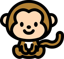 かわいいおさるのキャラクター