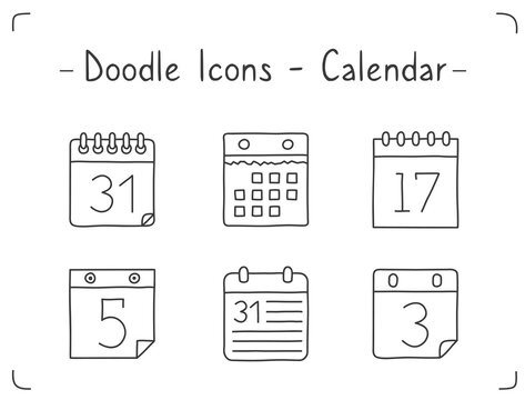 Calendar Doodle Icons