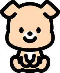 かわいいイヌのキャラクター