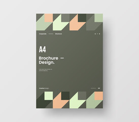 Fototapeta na wymiar Abstract corporate identity report cover. Geometric vector business presentation design layout. Amazing company illustration brochure template.