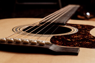 acoustic guitar close up