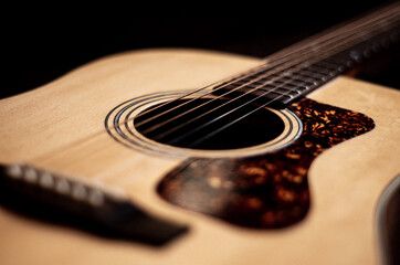 acoustic guitar close up