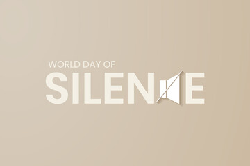 World Silence Day Vector Illustration