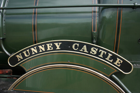 Nameplate Of GWR Steam Locomotive No. 5029 Nunney Castle At Wilmscote, 23rd August 2009 With The Shakespeare Express - Wilmscote, United Kingdom