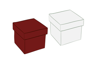 Box Document Design Simple  Vector Illustration
