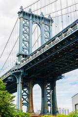 Manhattan Bridge in New York City, USA.