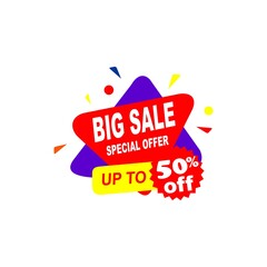 Sale banner template design, mega sale special offer. end of season special offer banner