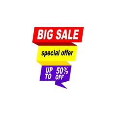 Sale banner template design, mega sale special offer. end of season special offer banner