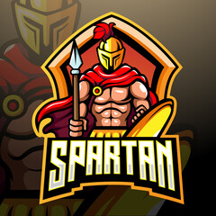 Naklejka na ściany i meble Spartan mascot. esport logo design