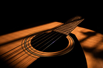 acoustic guitar close up