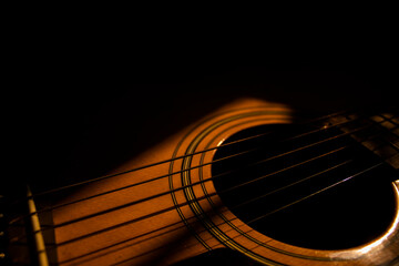 acoustic guitar close up
