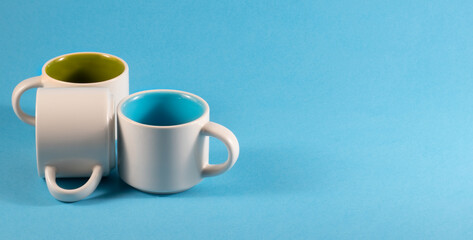 image of many empty cups for tea, coffee and other drinks close-up