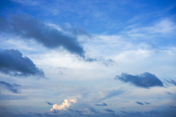 The sky was gloomy, covered with clouds and the air was cool. copy space for banner or wallpaper background