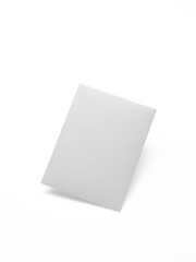 Paper rectangle for greetings on a white background
