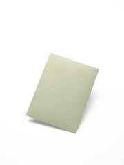 Paper rectangle for greetings on a white background