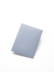 Paper rectangle for greetings on a white background
