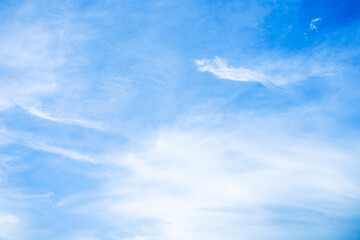Natural of White clouds on blue sky with copy space for banner or wallpaper background. freedom concept