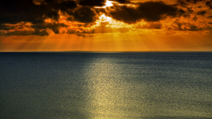 beautiful sunset over the sea